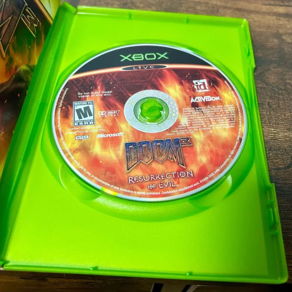 Doom 3: Resurrection of Evil (Microsoft Xbox) CIB, OG Original- Tested.